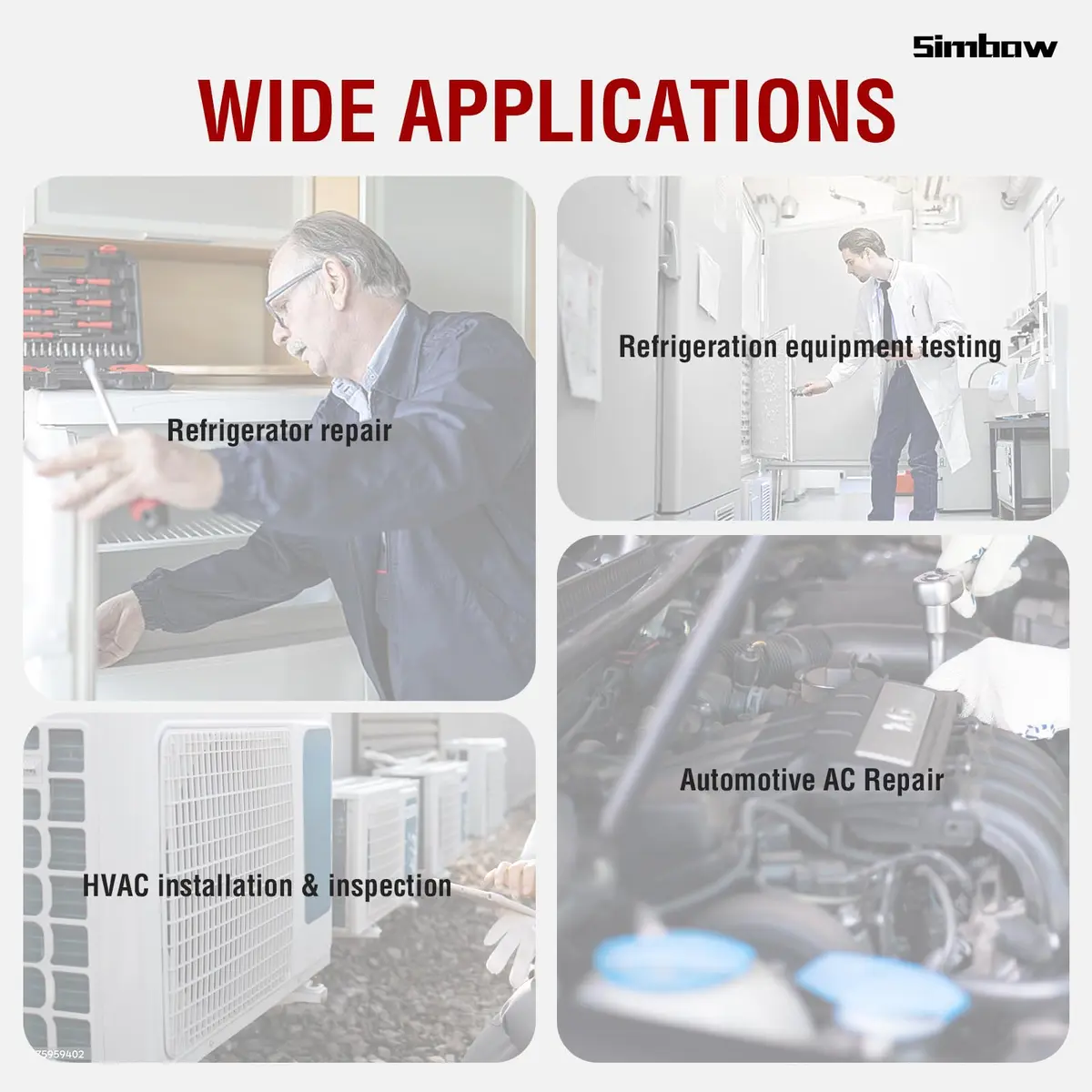 Simbow HVAC Refrigerant Leak Detector with PPM &%LEL Modes | All-Metal Probe & Fast Response - view 7