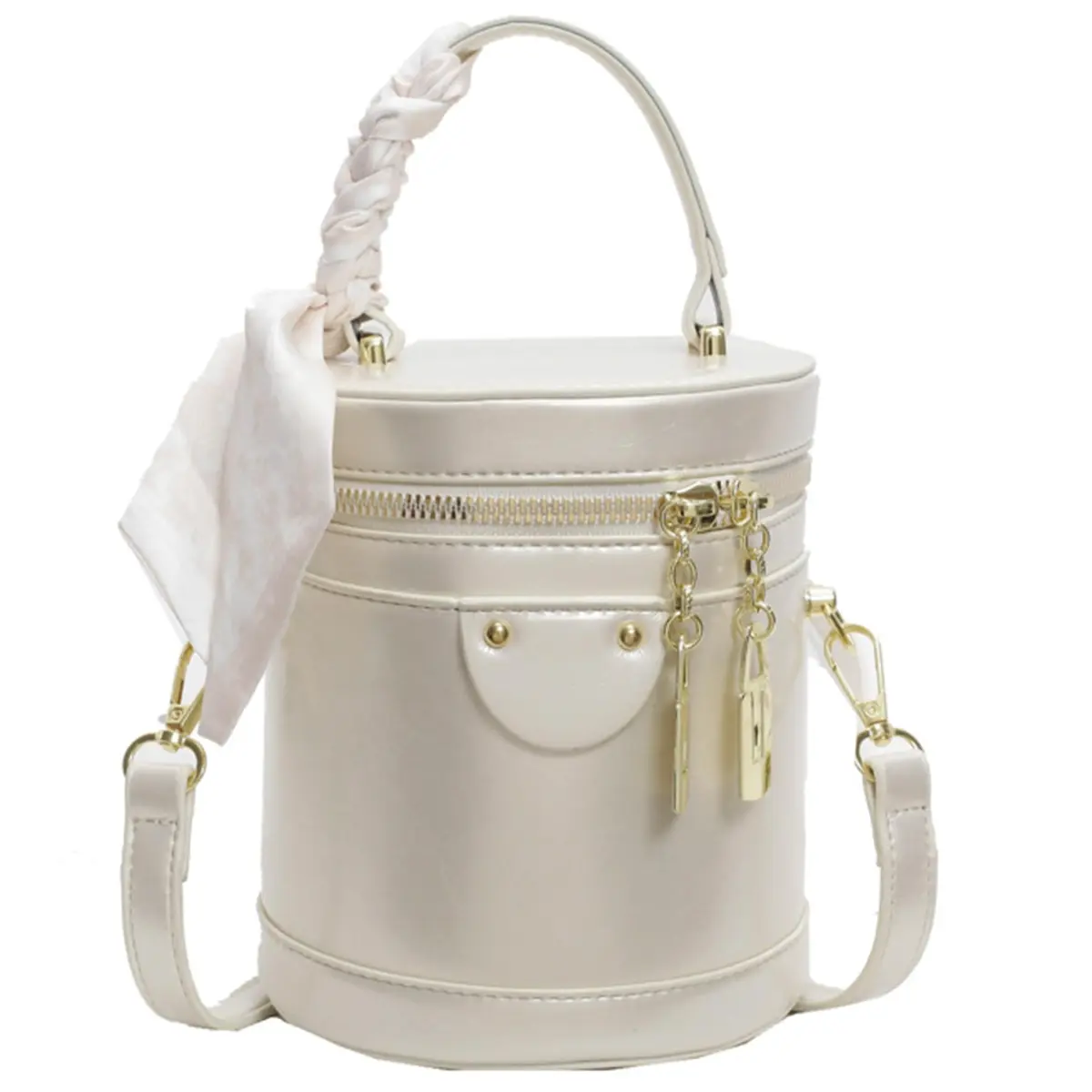 SYHTBYOH Cylinder Bucket Crossbody Bag for Women Vegan Leather Small | Elegant & Spacious - main product image