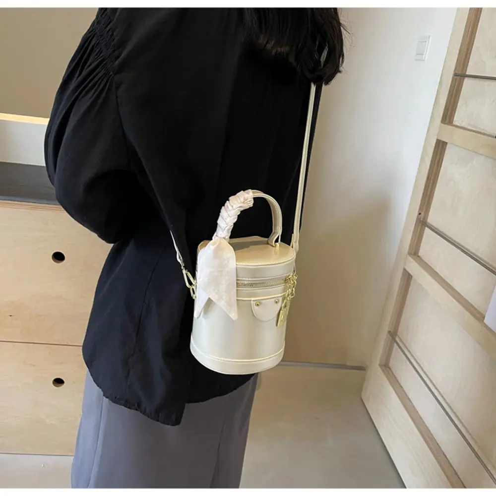 SYHTBYOH Cylinder Bucket Crossbody Bag for Women Vegan Leather Small | Elegant & Spacious - view 8