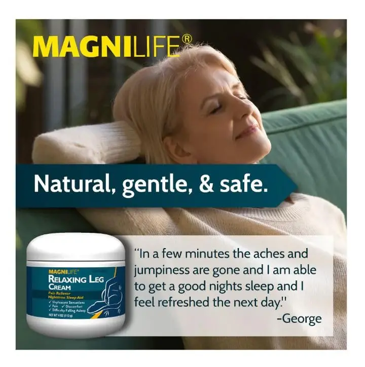 MagniLife Relaxing Leg Cream 4 Oz | Fast-Absorbing Lavender & Magnesium Nighttime Moisturizer - view 7