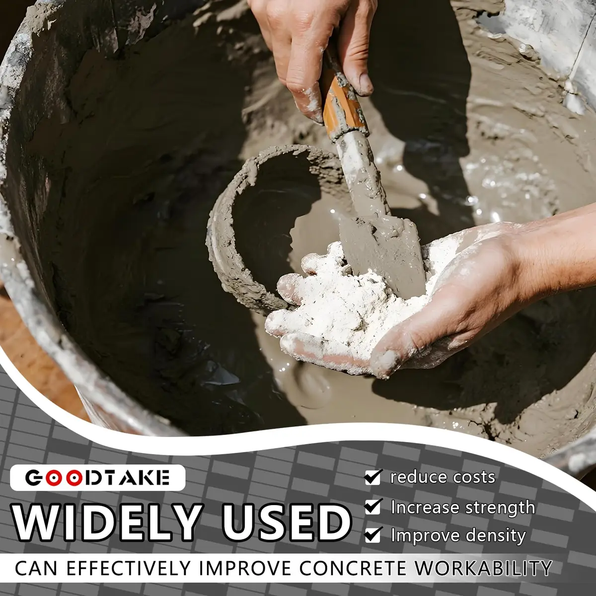 GOODTAKE Concrete Super Plasticizer 2 lb | High-Range Water Reducer for Strength & Workability - view 2