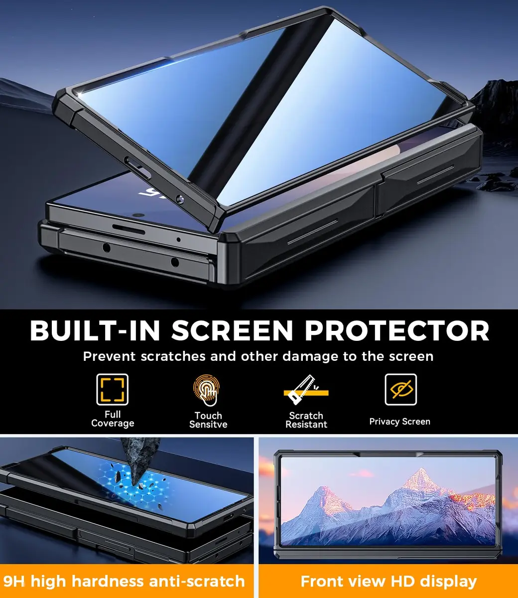 LEIAU Magnetic Armor Phone Case for Samsung Z-Fold-6 2024 | Shockproof TPU+PC, Dual Kickstand, MagSafe Compatible - view 8