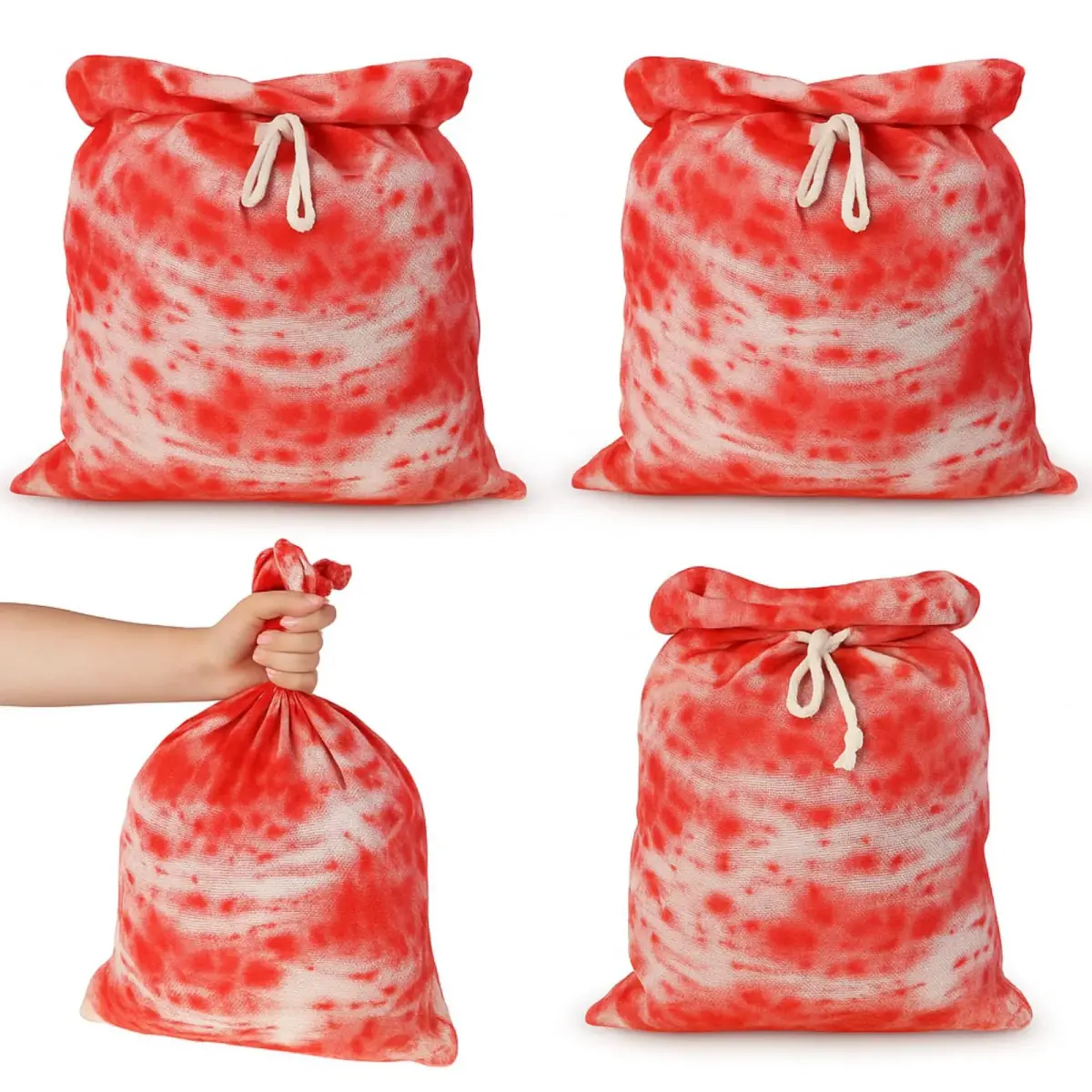 Arrowbash Halloween Bloody Drawstring Treat Bags 50cm (20in) | Horror Bloody Style with Realistic Splatter - main product image