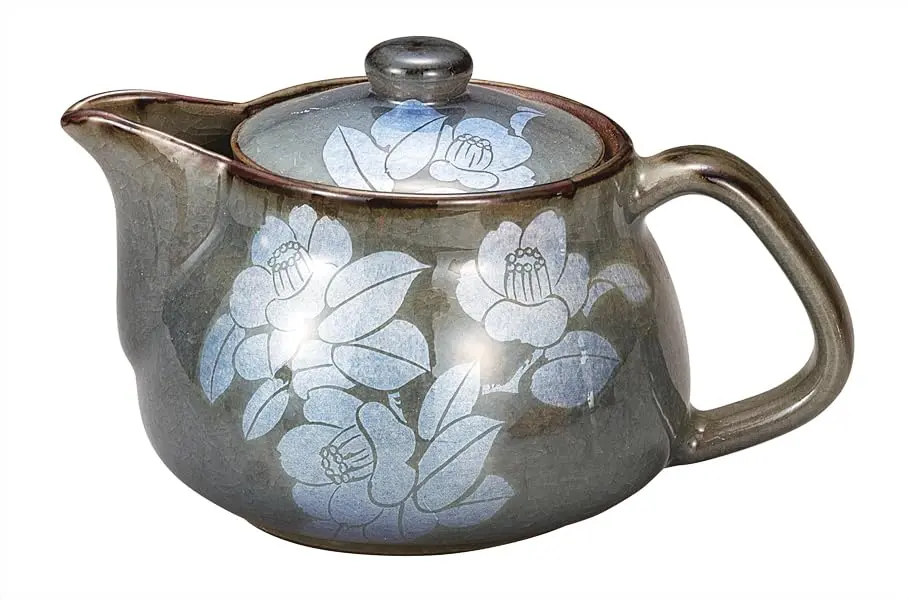 九谷焼いわたや(Kutaniyakiiwataya) Kutani Yaki Wataya Pot Teapot, Ginzan Tea Flower (with Net) K9-612 | Traditional Japanese Porcelain Teapot - view 2