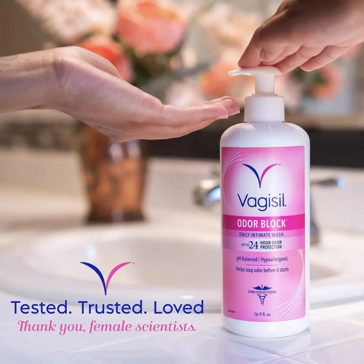 Vagisil Hypoallergenic Skin Cleaning Agent 1 L (33.8 Fl Oz) | Gynecologist Tested Odor Block - view 6