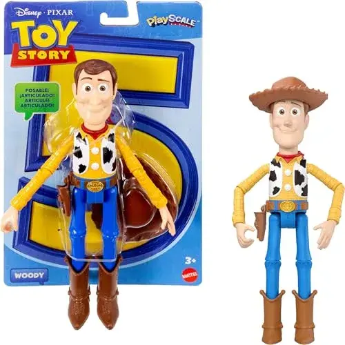 Mattel Disney Pixar Toy Story 5 Woody Action Figure 17.8cm (7in) | Movie-Accurate Design with 8+ Posable Joints - main product image