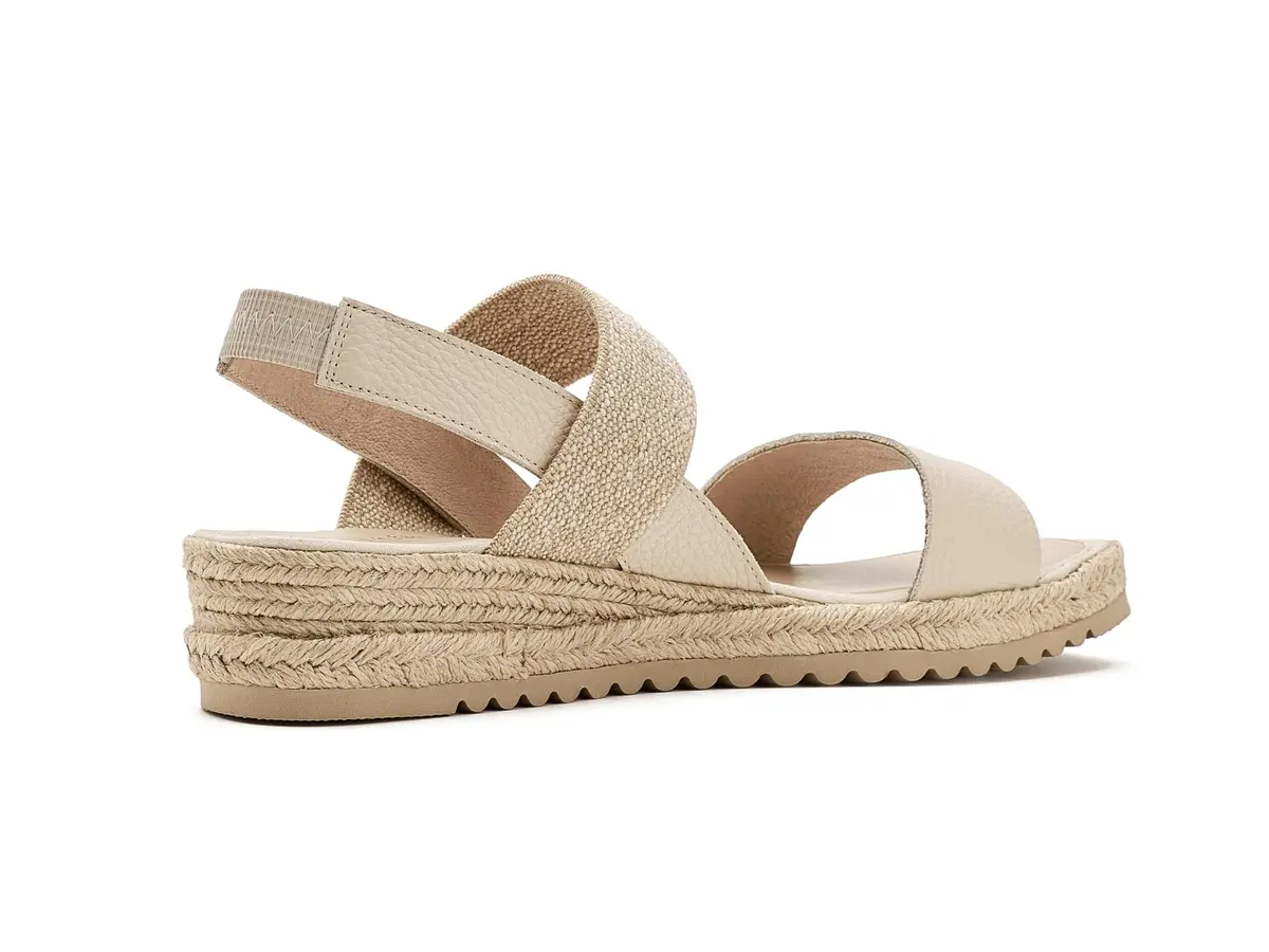 C LA CANADIENNE Womens Rowena Wedge Sandal 6 Milk | Vintage Glamour with Comfort - view 4