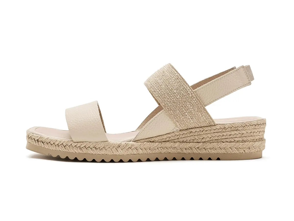 La Canadienne Womens Rowena Milk Sandal 10 US | Vintage Style with Leather & Wedge Heel - view 5