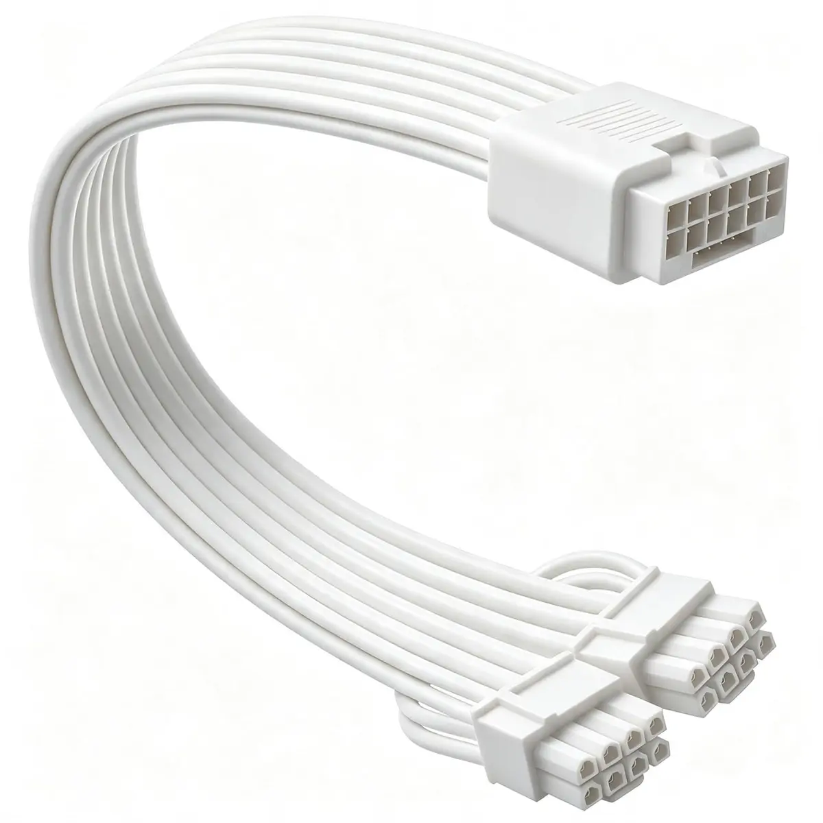 COMeap 16 Pin to Dual 8 Pin PCIe Conversion GPU Power Cable 30cm (11.8in) White | 600W Rated Power - main product image