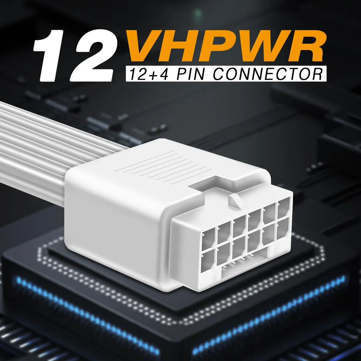 COMeap 16 Pin to Dual 8 Pin PCIe Conversion GPU Power Cable 30cm (11.8in) White | 600W Rated Power - view 2