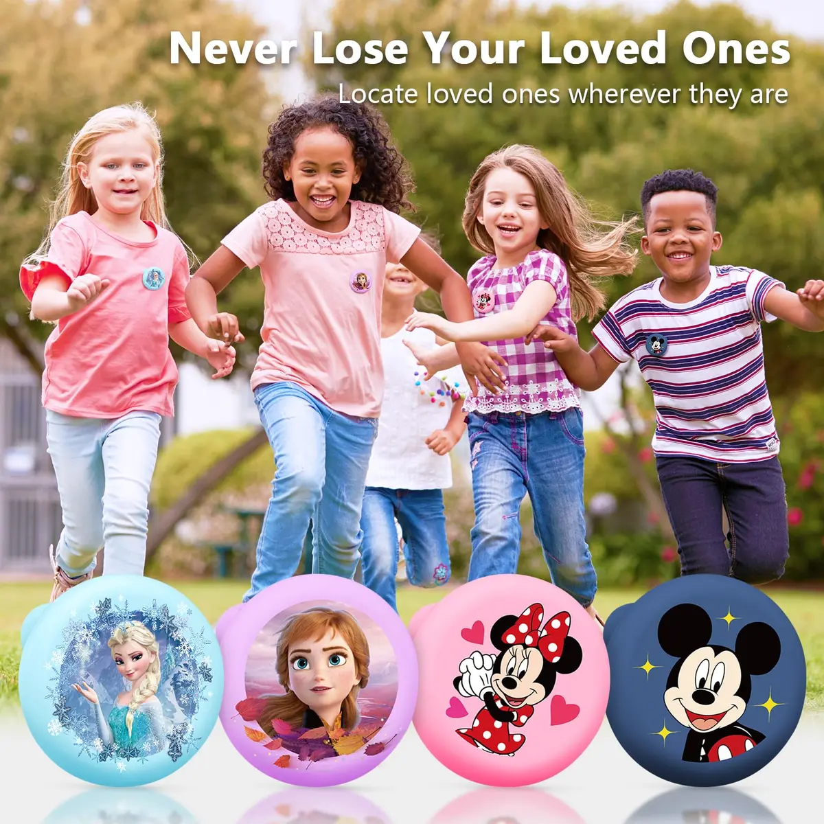 Meletoon Waterproof AirTag Holder for Kids - 4 Pack Cute Cartoon Silicone Case with Safety Pin | Hidden Tracker for Clothes, Luggage, Shoes, Backpack - view 6