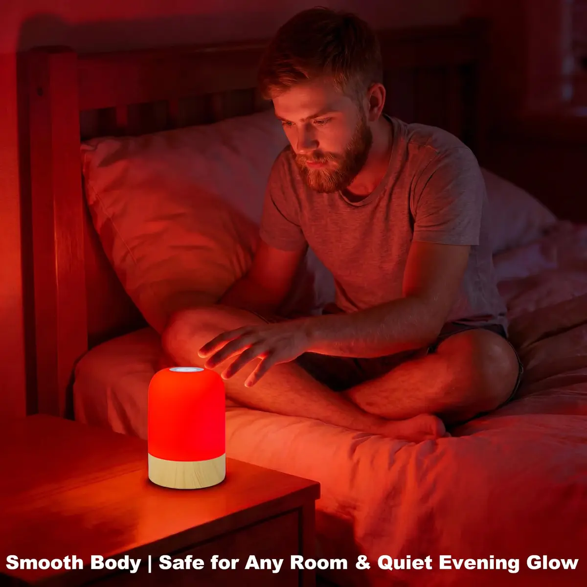Aoife 670nm Red Light Bedside Lamp 9.0 cm (3.54 in) | 4 Color Modes with Remote Control - view 7
