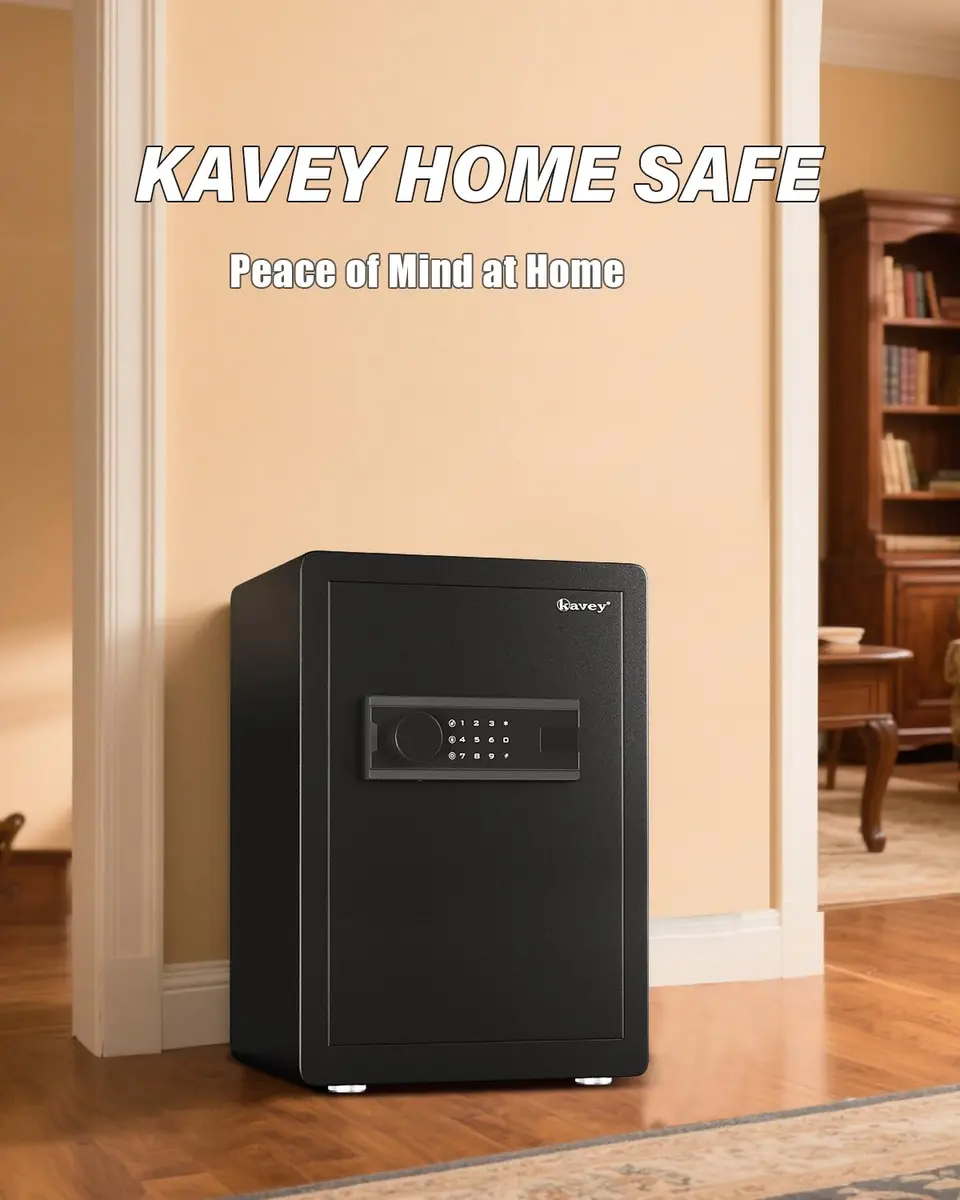 kavey 2.5 Cub Safe Box Large Home Safe with Fireproof Waterproof Bag | Dual Alarm Touch Screen - view 8