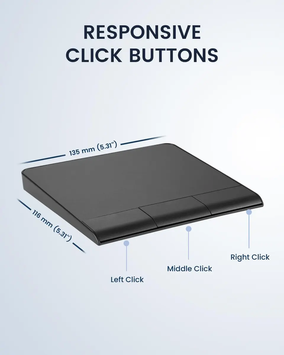 Perixx PERIPAD-706 Wireless Touchpad for Windows | Multi-Device Bluetooth & USB-C Rechargeable - view 8