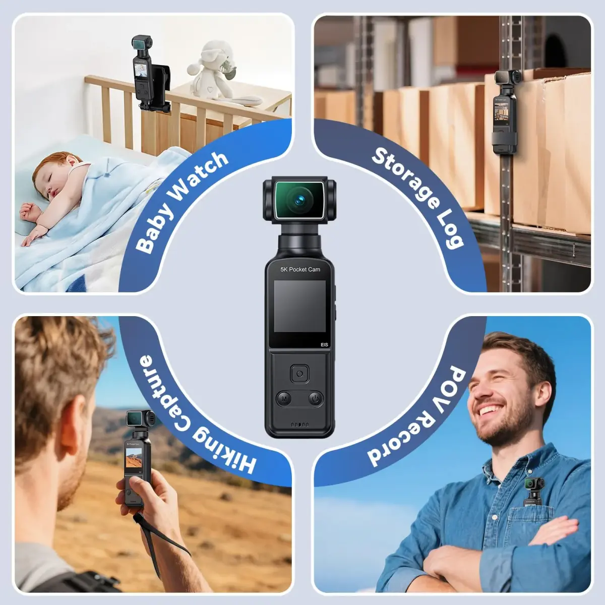 BOBLOV W5 5K Body Camera with 128GB Storage | 4K/60FPS EIS Stabilization for Vlogging & Meetings - view 6