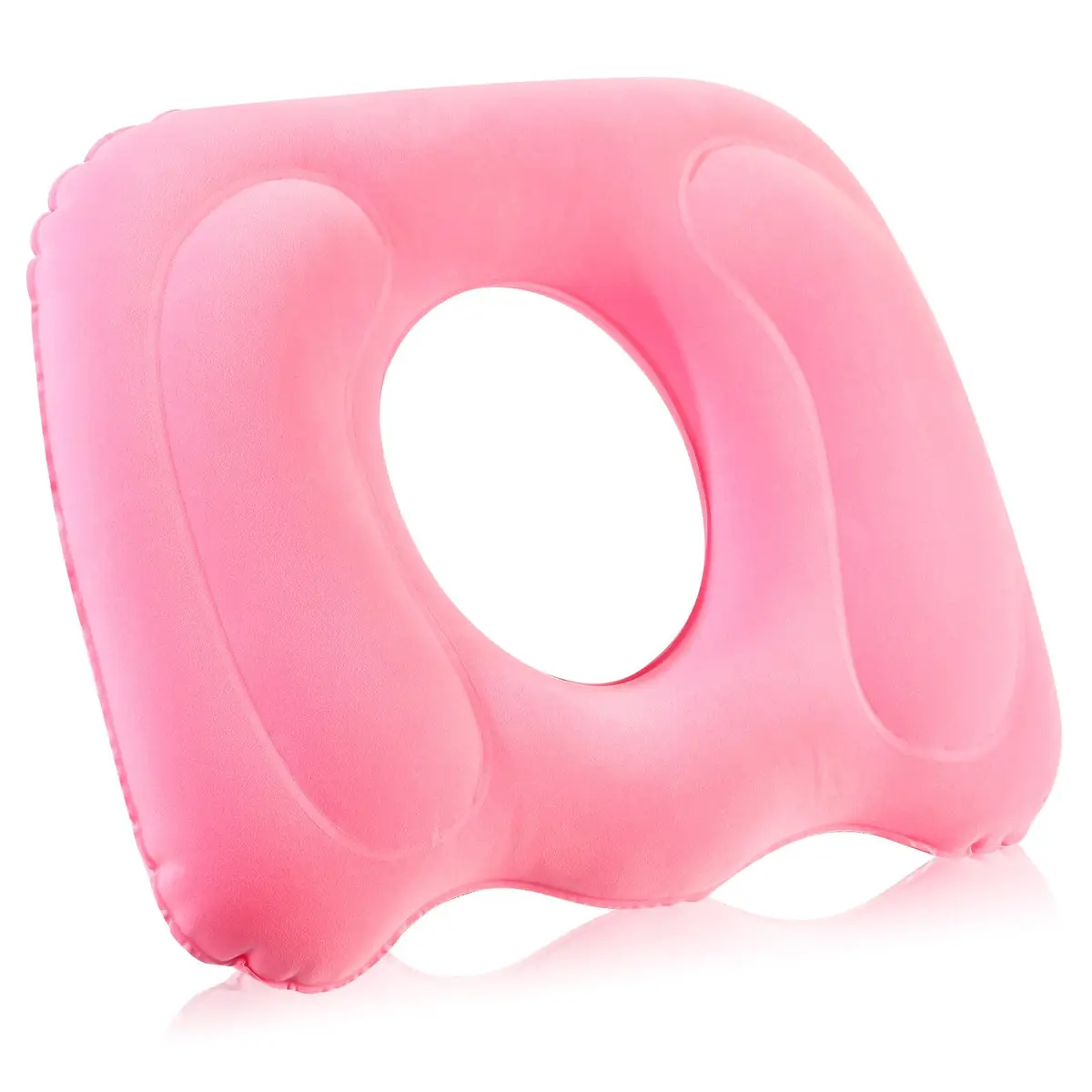 Leinuosen Pink Inflatable Seat Cushion 46cm x 40cm x 12cm (18.1" x 15.7" x 4.7") | Comfortable & Portable for All-Day Sitting - main product image