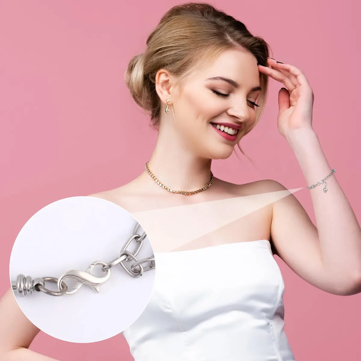 Pndeyo Sterling Silver Lobster Claw Clasps 0.59×0.31in | Jewelry Connector & Enhancer - view 6