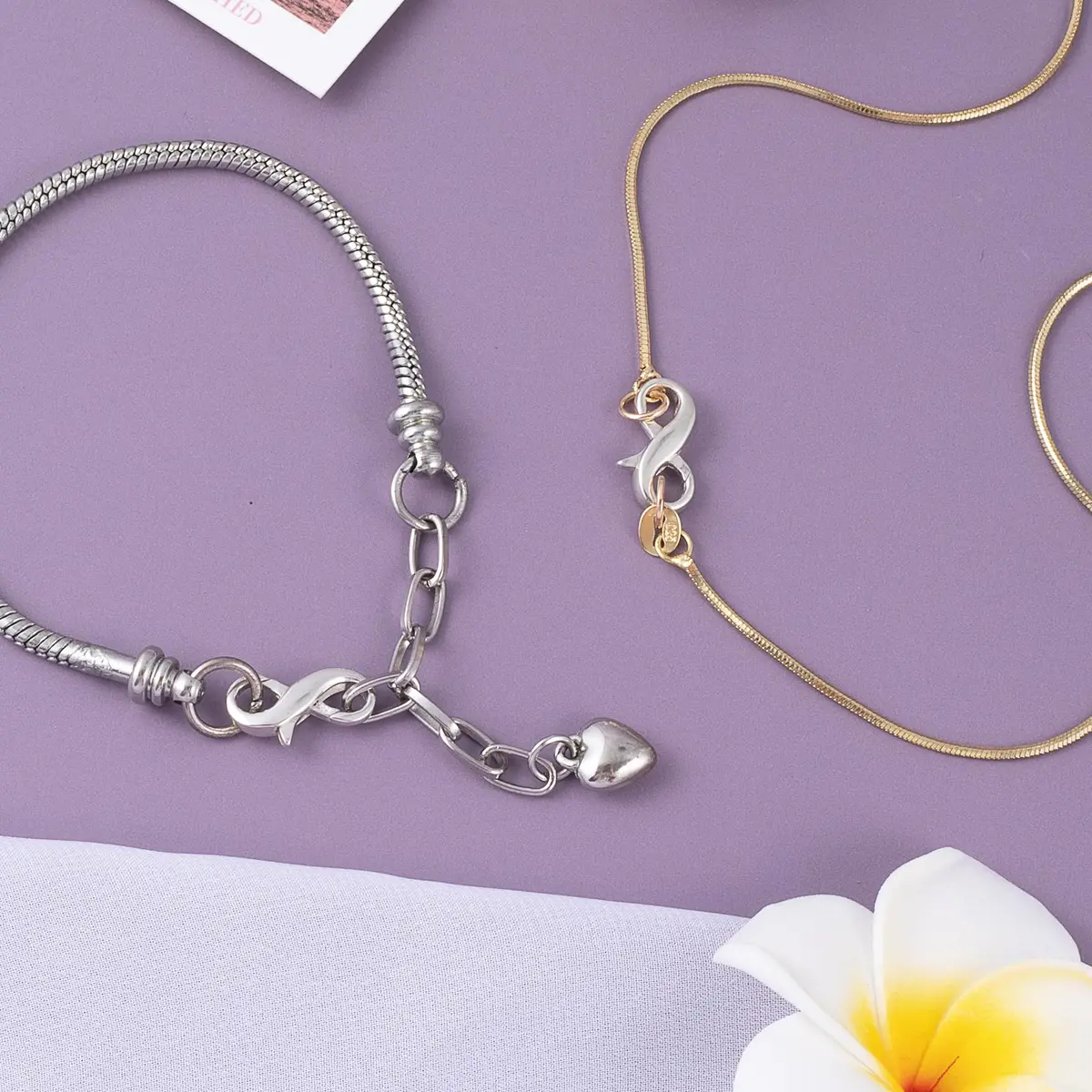 Pndeyo Sterling Silver Lobster Claw Clasps 0.59×0.31in | Jewelry Connector & Enhancer - view 7