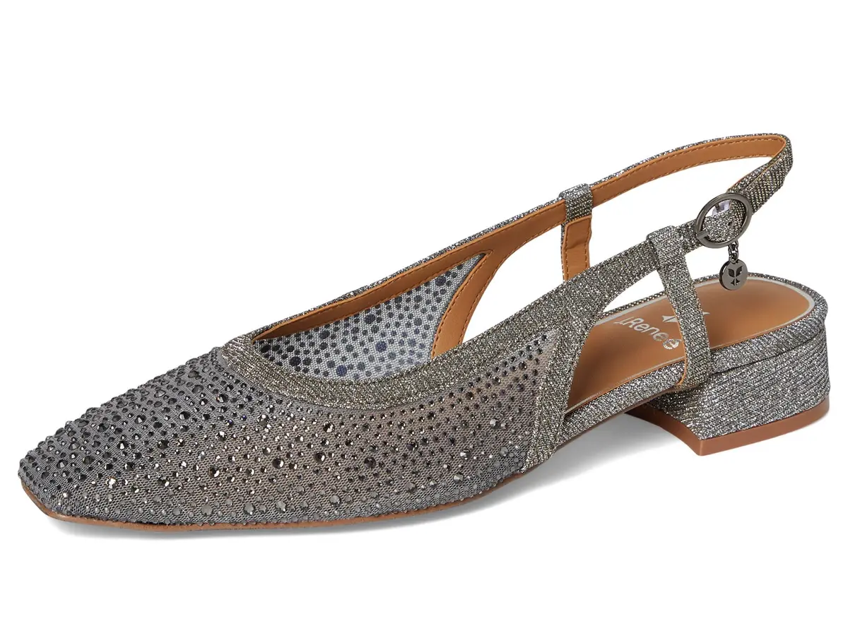 J. Reneé Layton Pewter Women's Pump 9 M | Square Toe, Mesh Upper, 1 Inch Block Heel - view 9
