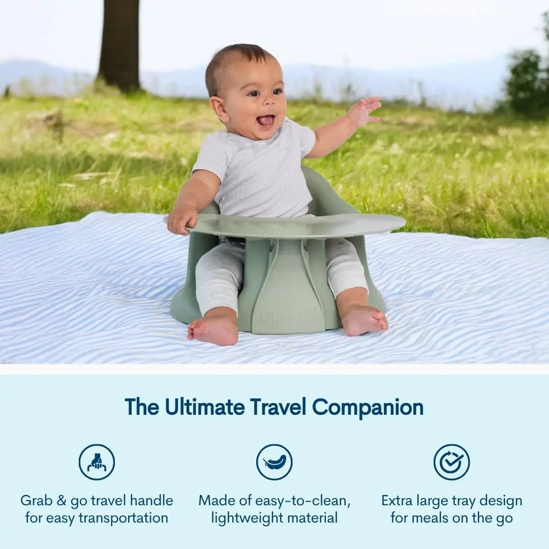 Upseat Baby Floor & Booster Seat with Tray | Ergonomic Design for Healthy Hip Development - view 5