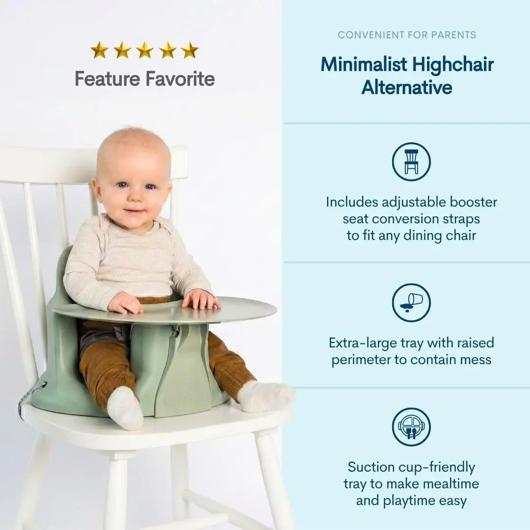 Upseat Baby Floor & Booster Seat with Tray | Ergonomic Design for Healthy Hip Development - view 3