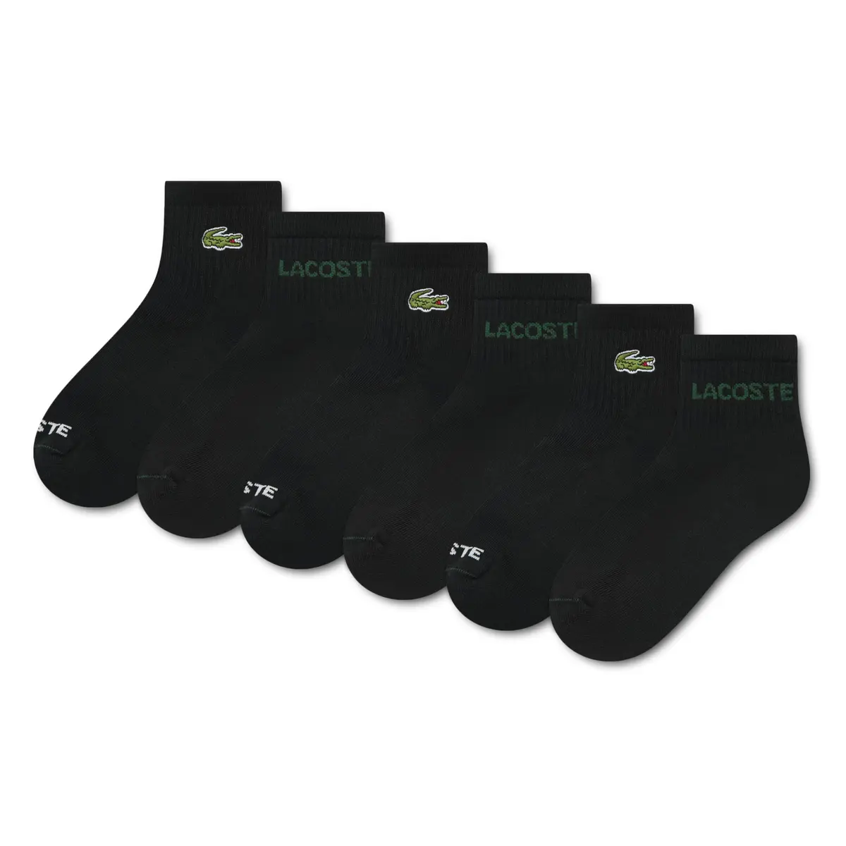 Lacoste Fashion 6-Pack Knit Everyday Socks | Premium Organic Cotton Comfort for Kids - main product image