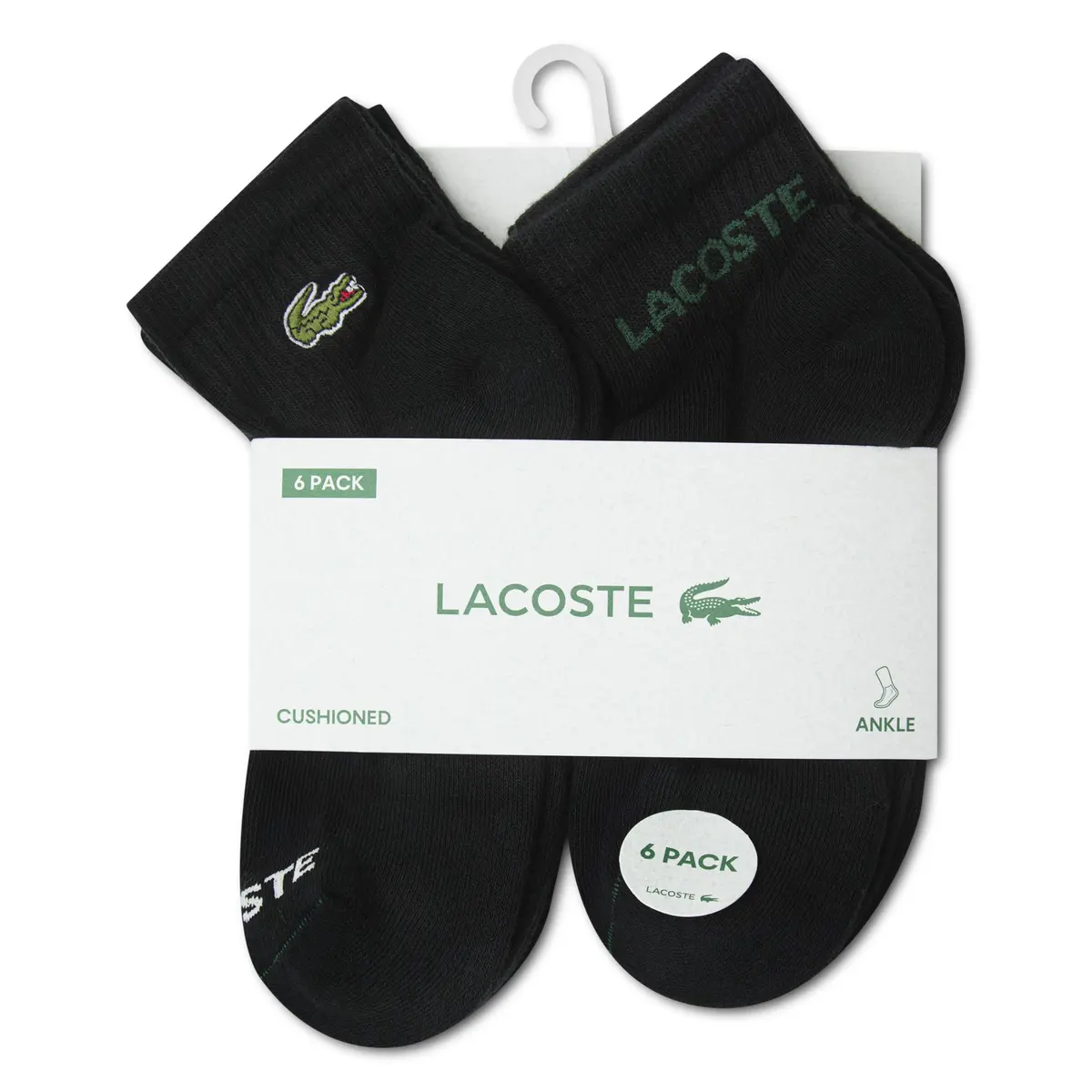 Lacoste Fashion 6-Pack Knit Everyday Socks | Premium Organic Cotton Comfort for Kids - view 2