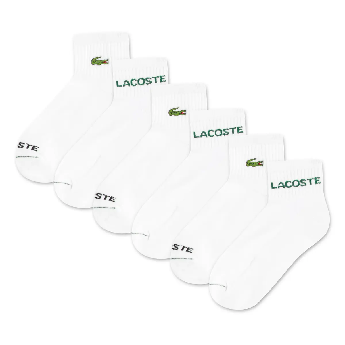 Lacoste Kids Socks 6-Pack Knit Everyday Socks | Premium Organic Cotton Comfort for Boys - main product image
