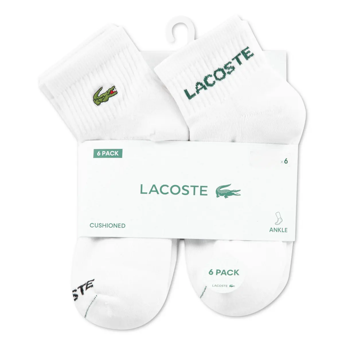Lacoste Kids Socks 6-Pack Knit Everyday Socks | Premium Organic Cotton Comfort for Boys - view 2