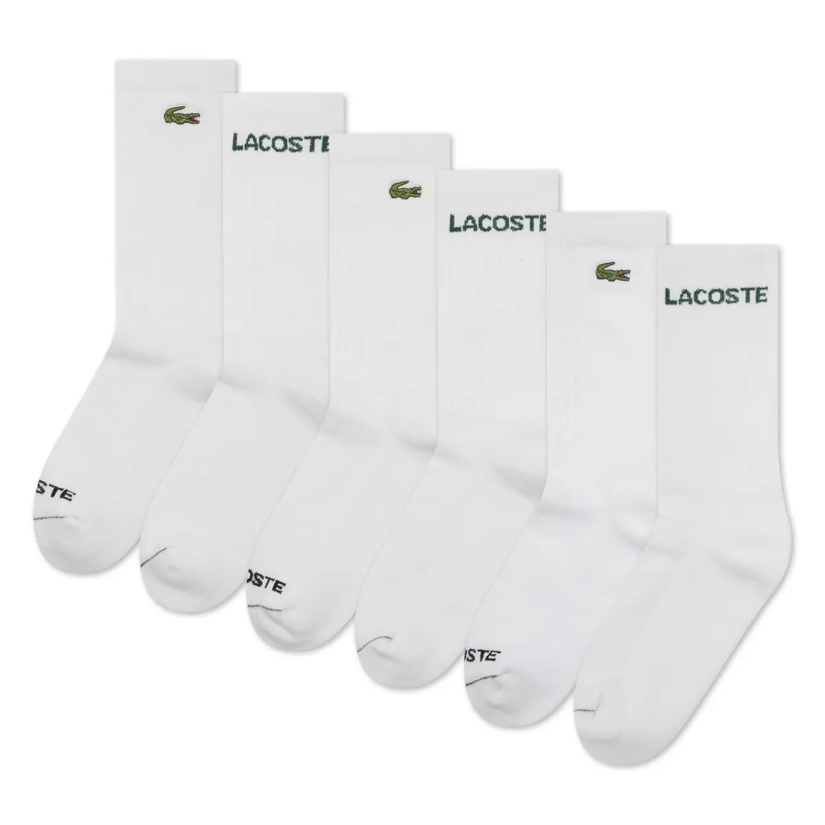Lacoste Kids Socks 6-Pack Knit Everyday Socks | Premium Organic Cotton Comfort for Boys - main product image