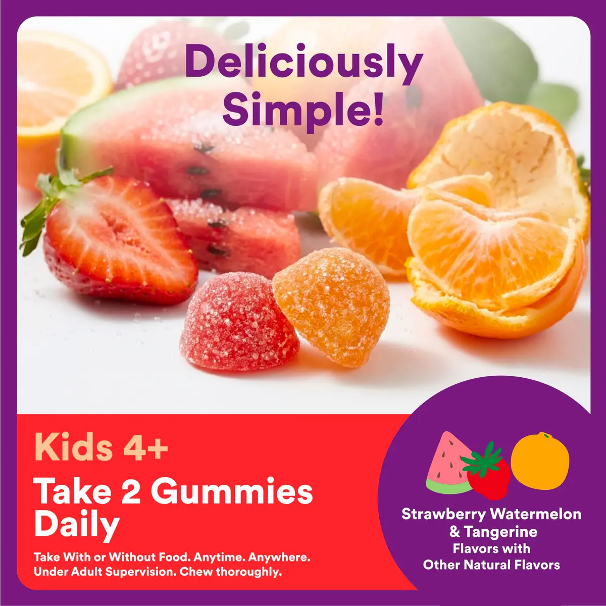 SmartyPants Kids Plus Multi & Immunity Multivitamin Gummies 60 Gummies | Supports Growth & Immunity in Delicious Flavors - view 5