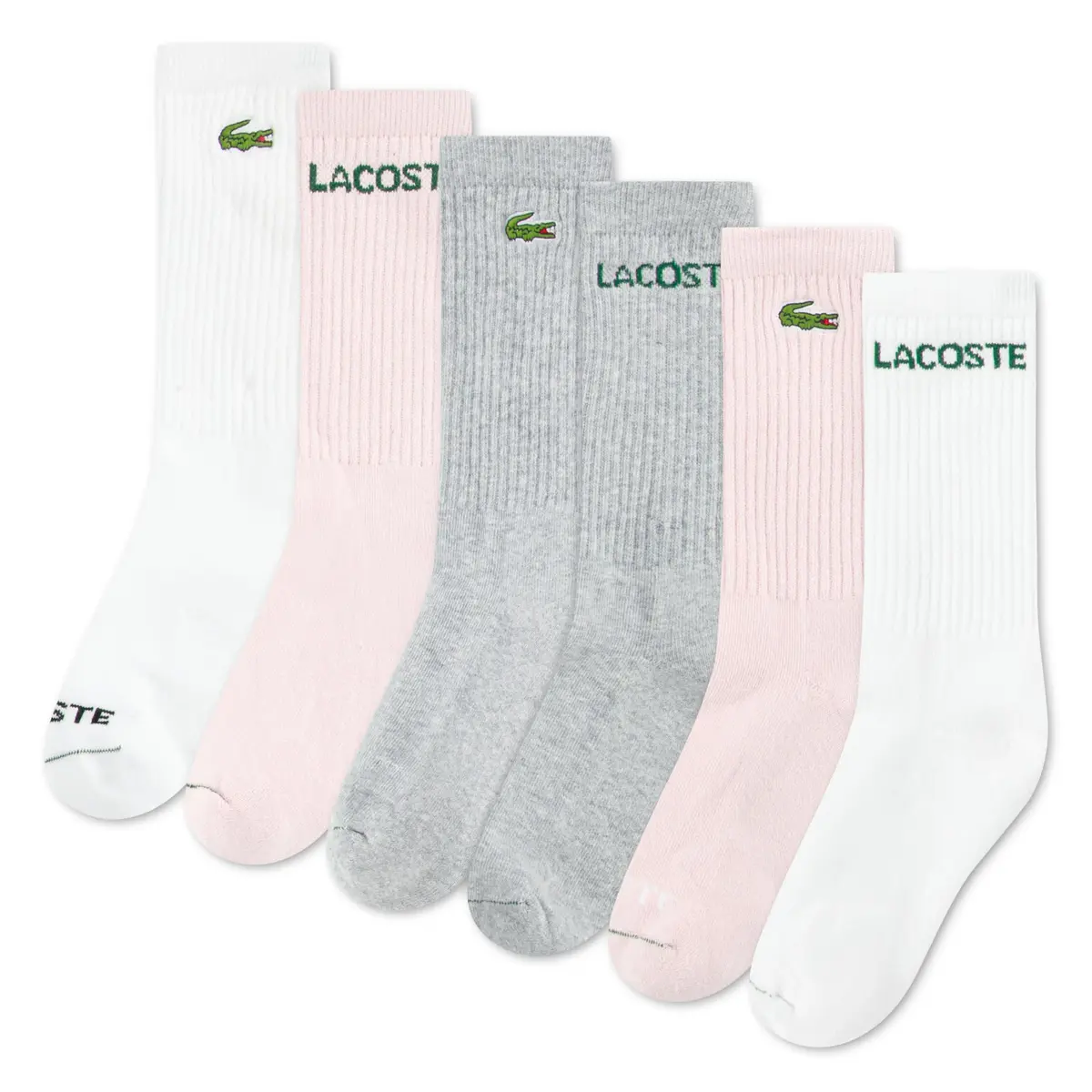 Lacoste Kids Socks 6-Pack Knit Everyday | Premium Comfort & Heritage Crocodile (70-120 chars) - main product image