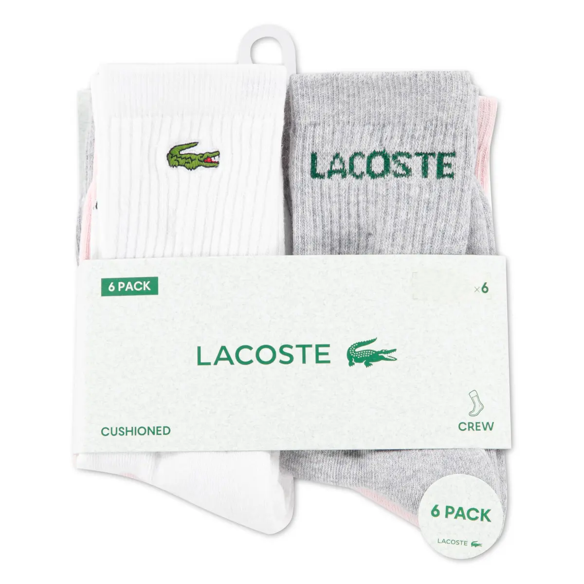Lacoste Kids Socks 6-Pack Knit Everyday | Premium Comfort & Heritage Crocodile (70-120 chars) - view 2
