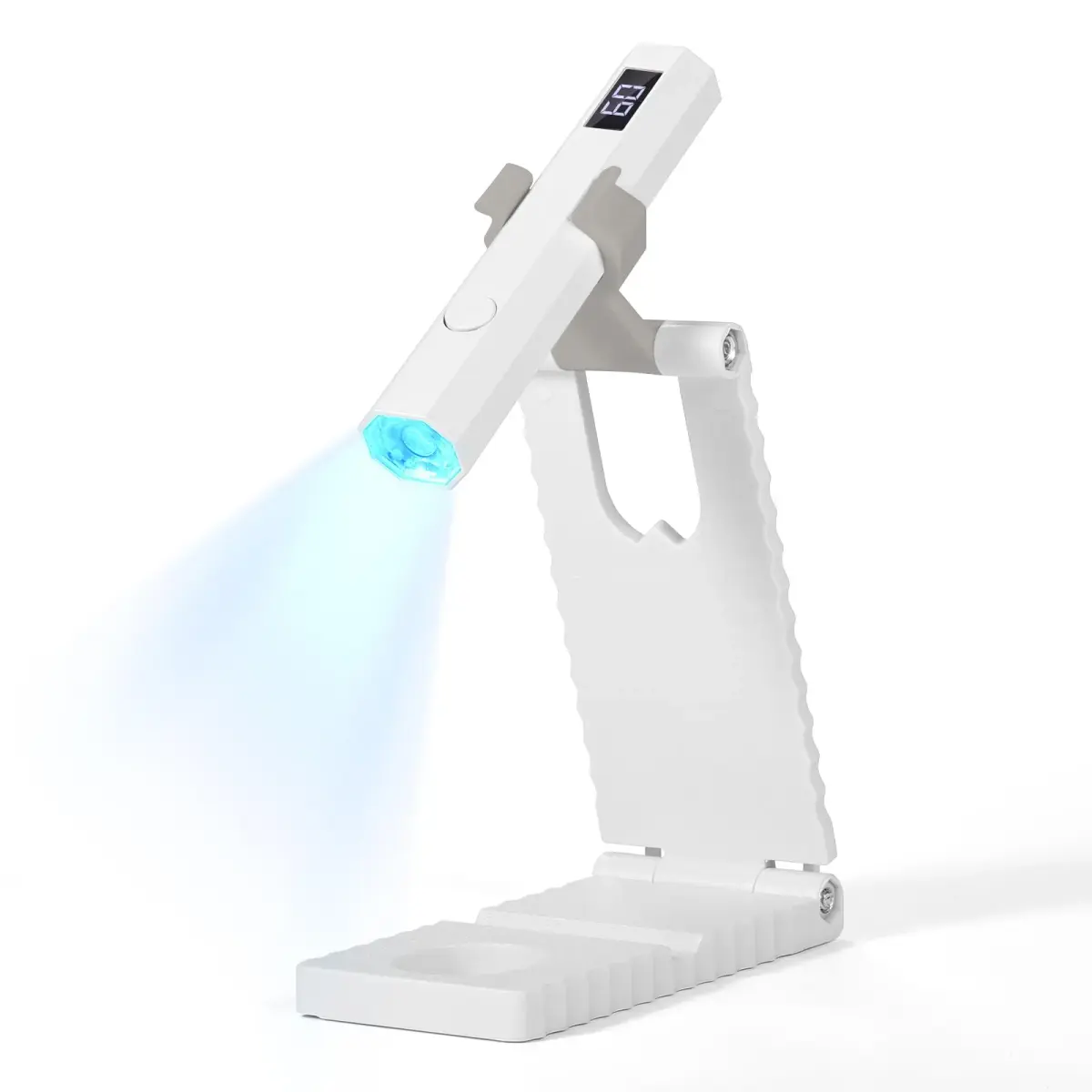 SAVILAND HandHeld UV Light for Nail Portable Rechargeable Nail Lamp Silver | Cures Gel Polish Fast & Evenly - main product image