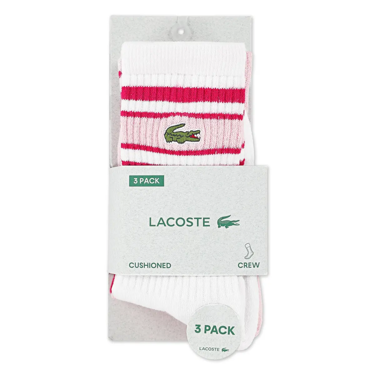 Lacoste Kids Socks 3-Pack Knit Everyday Socks | Premium Organic Cotton Comfort (Big Kid) - view 2