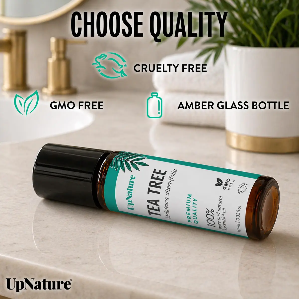 UpNature Tea Tree Oil Roll On 9.8ml (0.33 Fl Oz) | Natural Skin & Hair Care - view 6