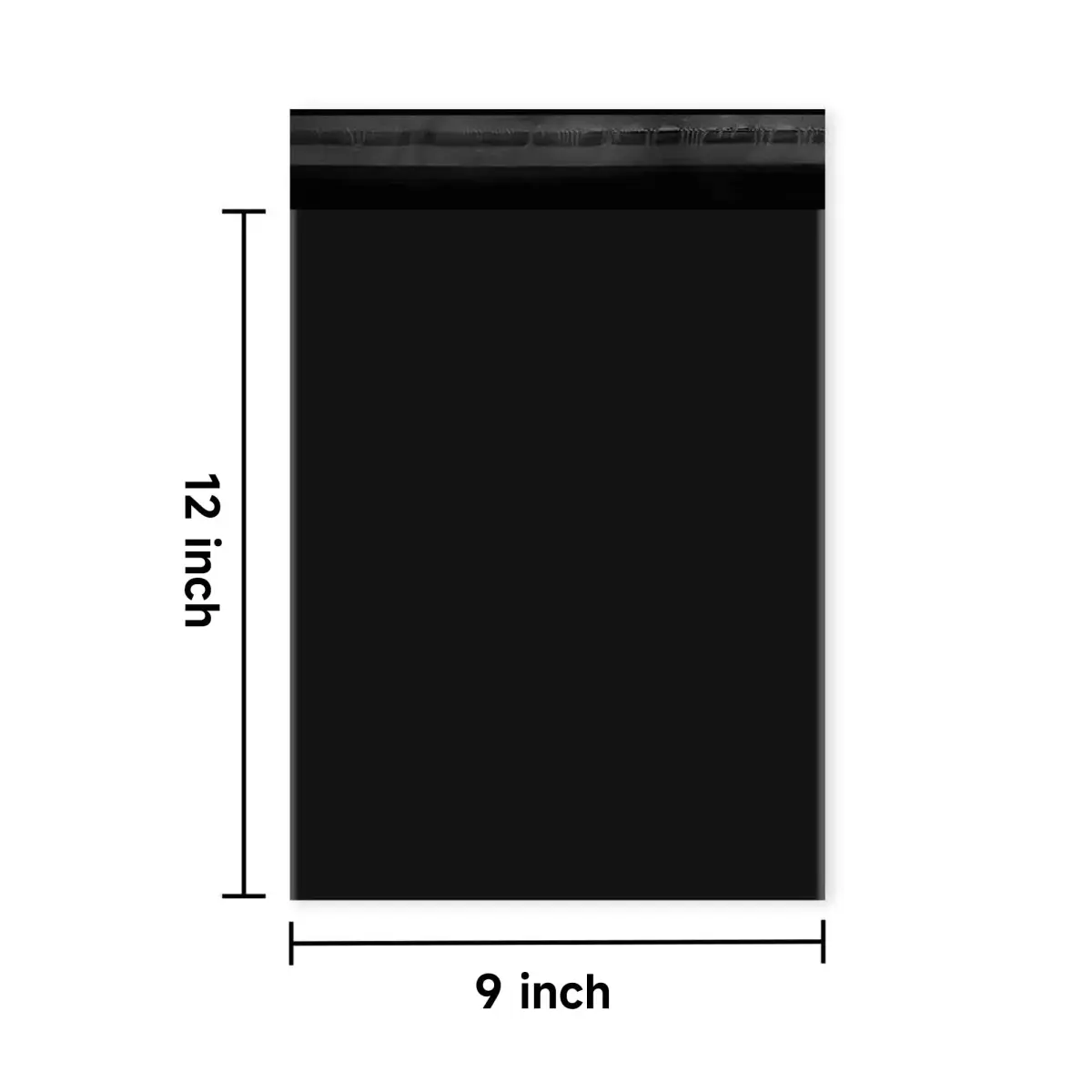 KKBESTPACK Black Poly Mailers 9x12 in (22.86cm x 30.48cm), 1000 Pcs | Bulk Shipping Envelopes for Clothing & Non-Fragile Items - view 2