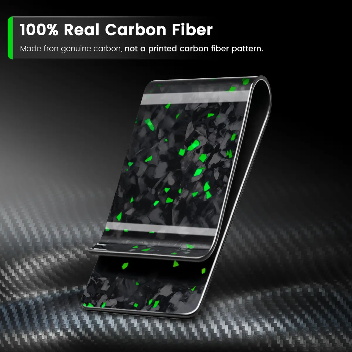 Travelambo Carbon Fiber Money Clip Wallet Minimalist Slim Card Holder | Holds 1-15 Cards - view 3