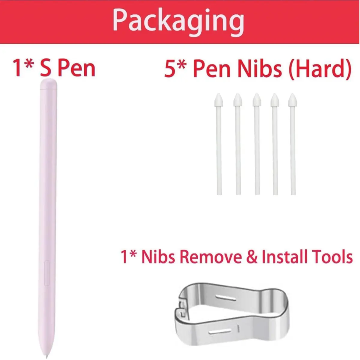 Qenw Purple Stylus Pen Replacement for Samsung Galaxy Tab S10, S9, S8, S7, S6 Lite Series | 4096 Pressure Levels - view 4