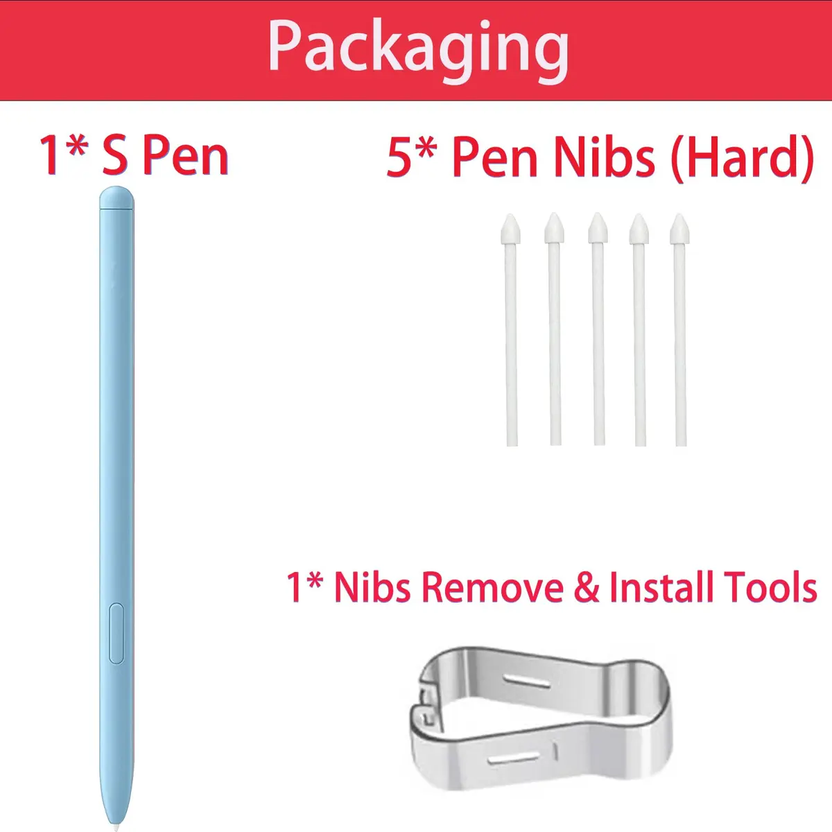 Qenw Replacement Stylus Pen for Samsung Galaxy Tab S10, S9, S8, S7, S6 Lite Series (Blue) - view 4