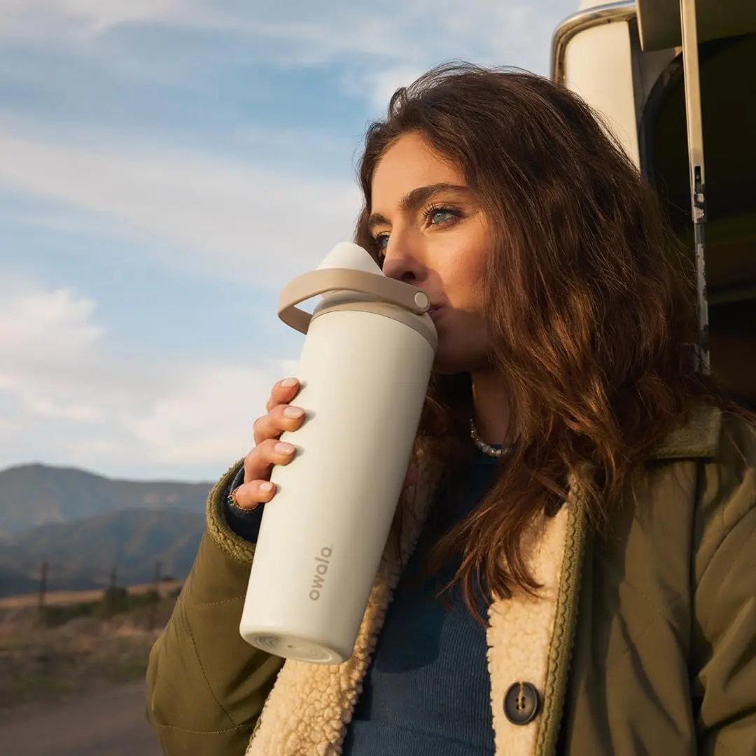 Owala FreeSip Sway Stainless Steel Water Bottle 1183ml (40-oz.) | Insulated, Leak-Proof, Car Cup Holder Friendly - view 7