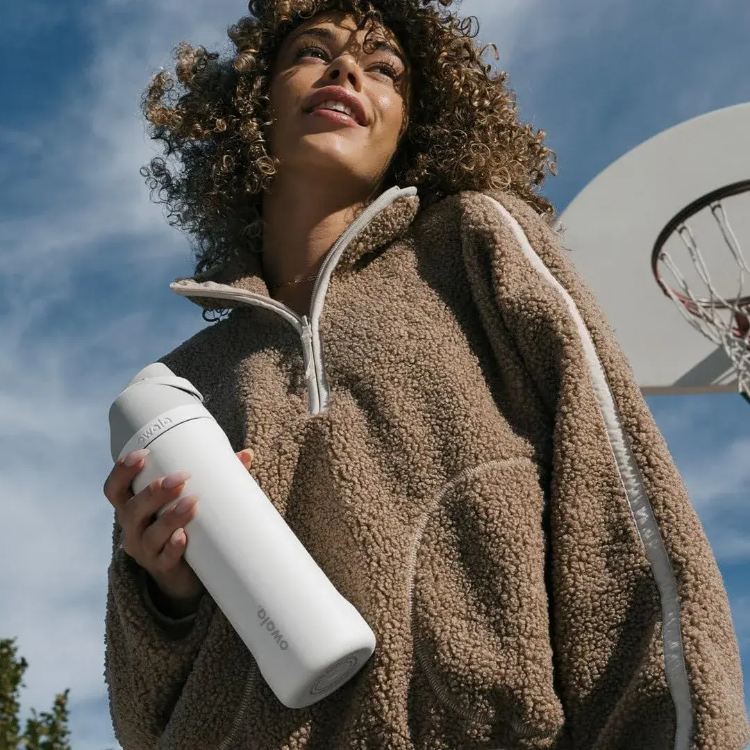 Owala FreeSip Insulated Stainless Steel Water Bottle 710 mL (24 oz) Grey/Grey (Due North) | Keeps Cold 24 Hrs - view 5