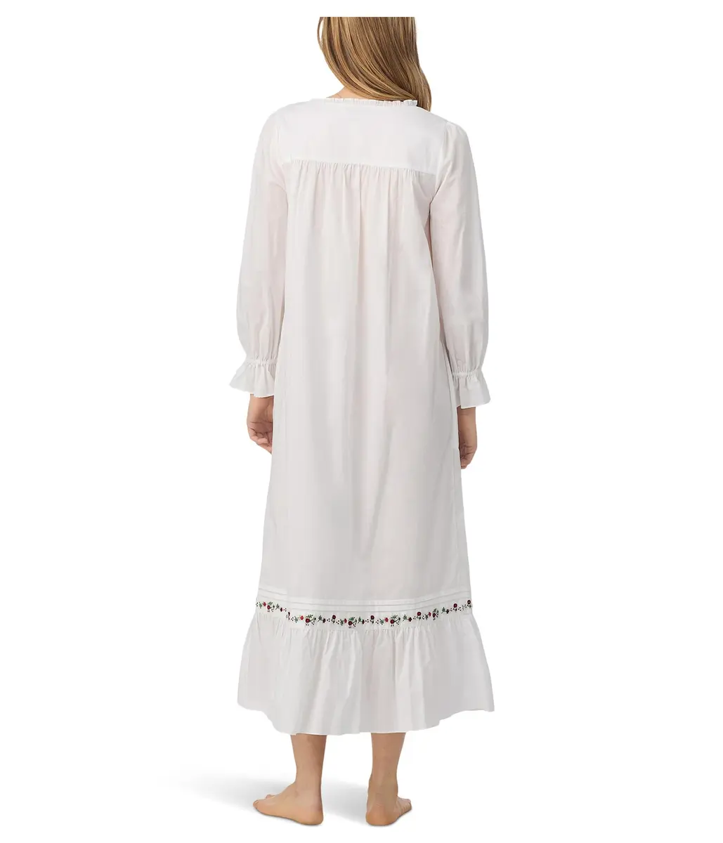 Eileen West Cotton Lawn Nightgown 50" Long Sleeve | Elegant, Breathable & Classic Fit - view 3