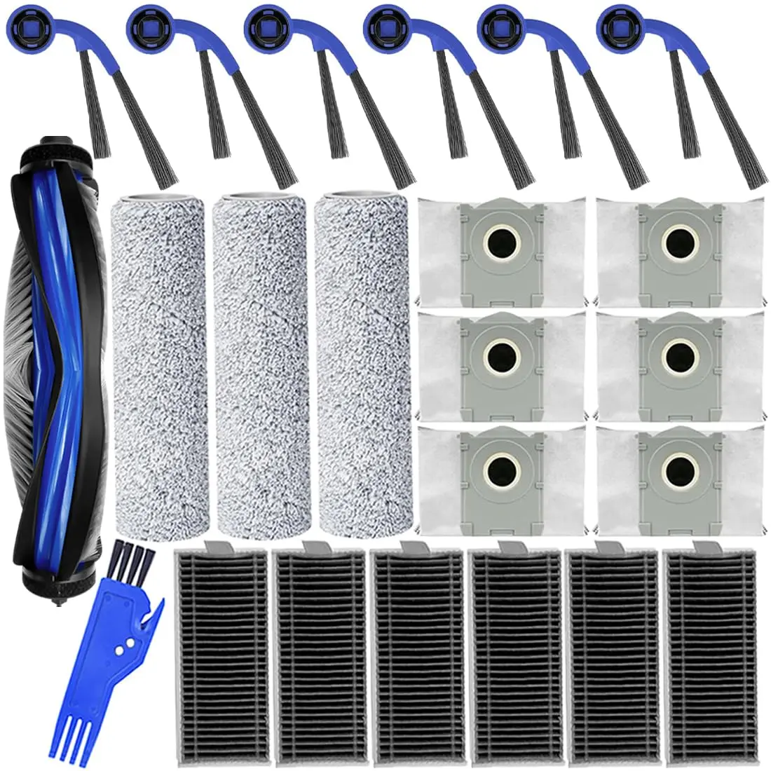Electropan Replacement Parts Kit for Ecovacs Deebot T80 Omni & Yeedi M14 Plus Robot Vacuum Cleaners | Includes Main Brush, Side Brushes, Roller Mop, HEPA Filters, Dust Bags - main product image