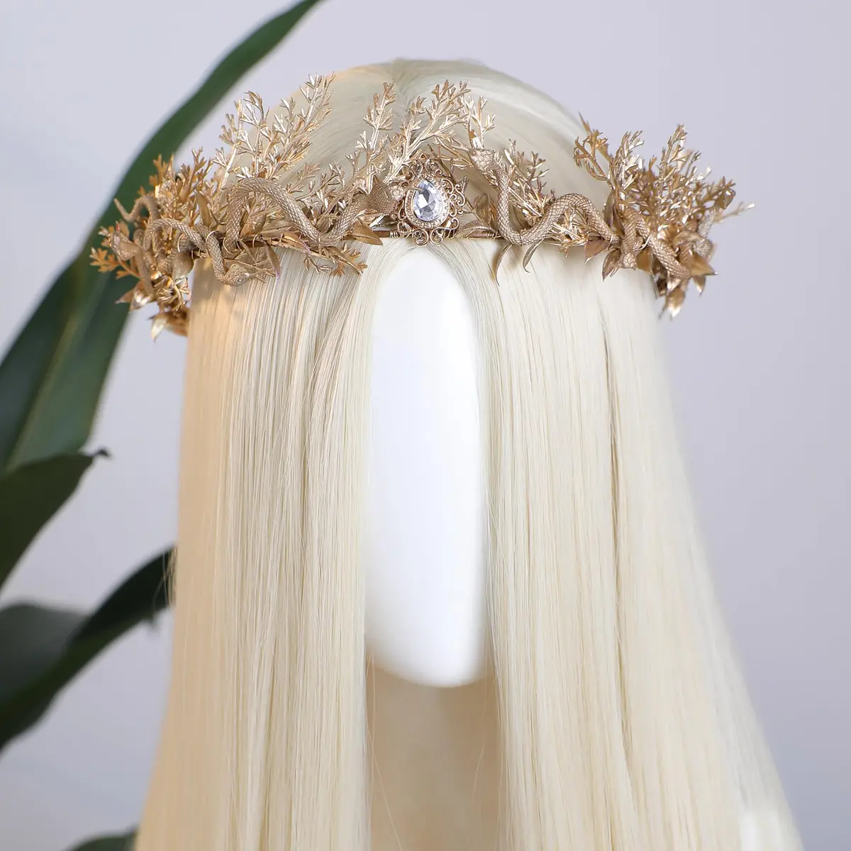 MOSTORY Gold Medusa Fairy Crown - Goddess Snake Headpiece for Women, Fantasy Costume Accessory, One Size - view 2