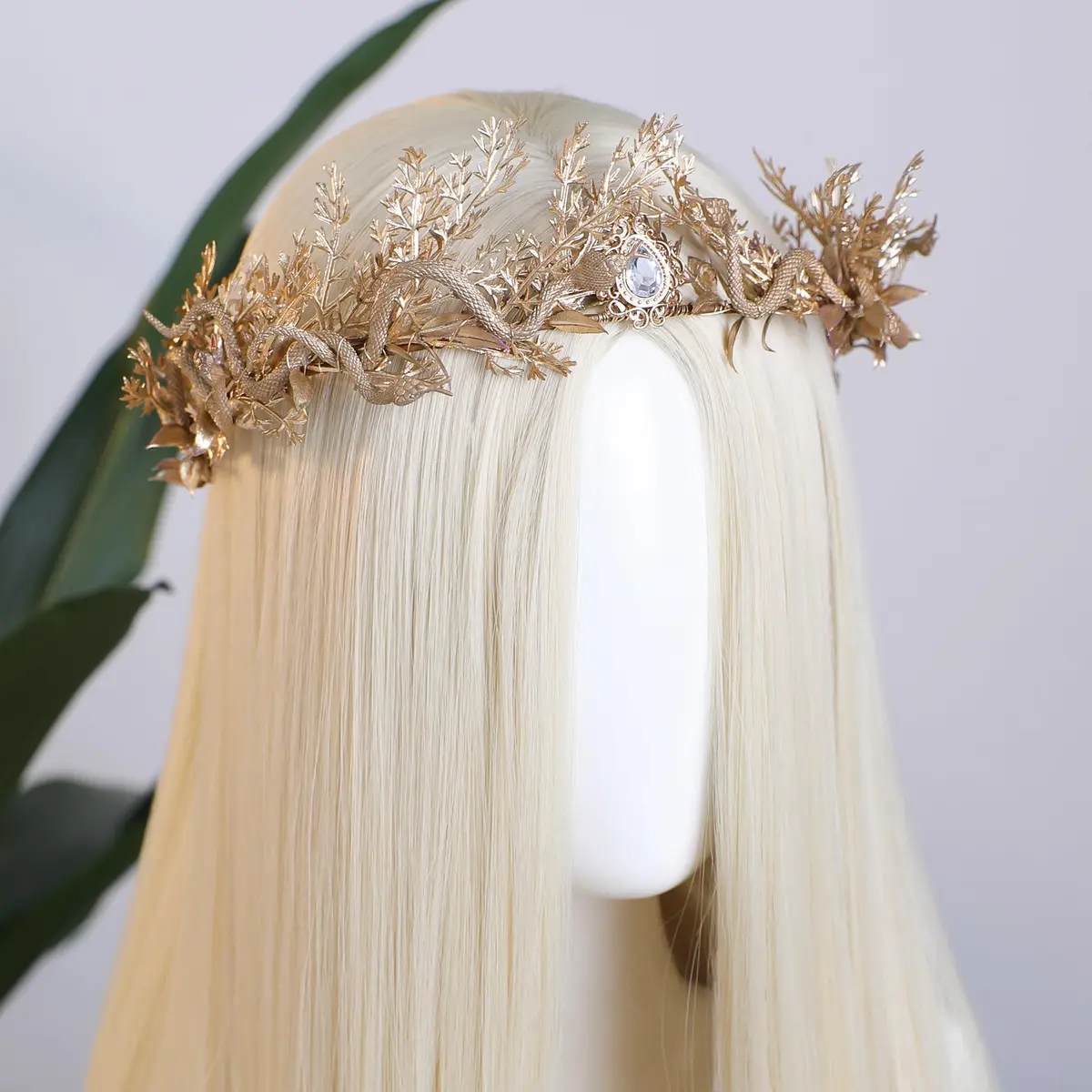 MOSTORY Gold Medusa Fairy Crown - Goddess Snake Headpiece for Women, Fantasy Costume Accessory, One Size - view 3