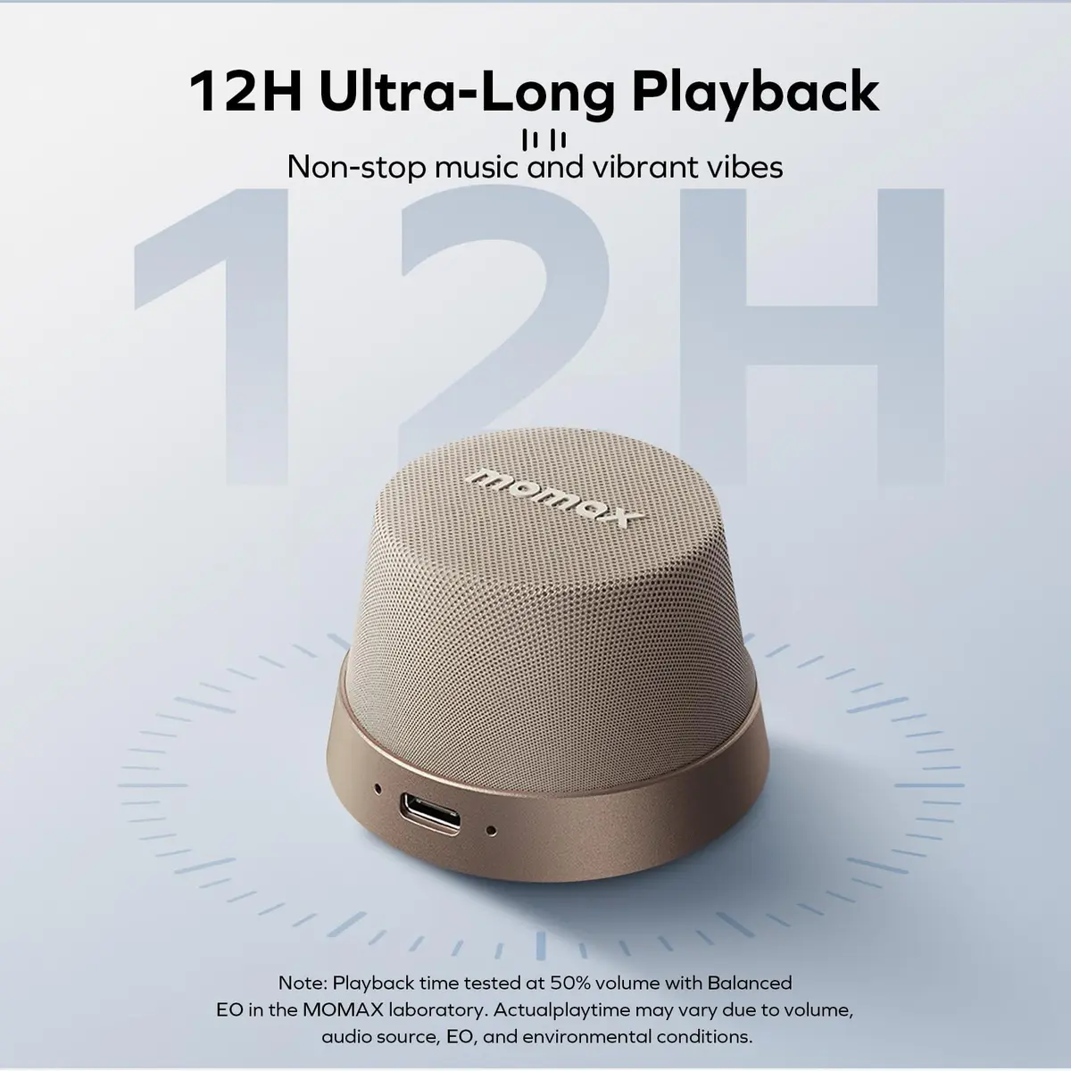 Momax Magnetic Portable Wireless Speaker 40mm | Waterproof, 12H Play, Enhanced Bass - view 4