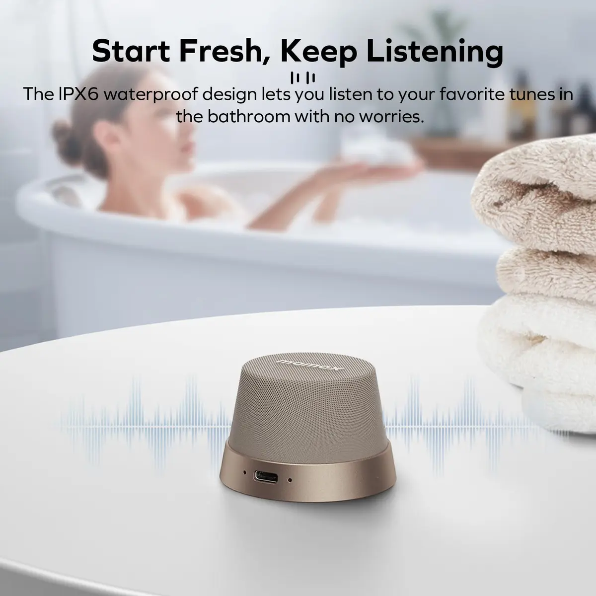 Momax Magnetic Portable Wireless Speaker 40mm | Waterproof, 12H Play, Enhanced Bass - view 5