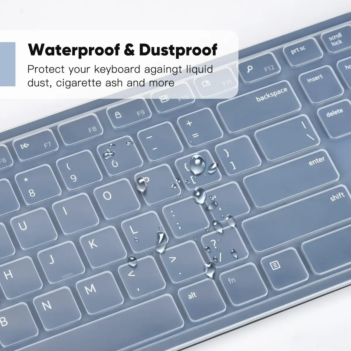 DAMMOMKO Clear Silicone Keyboard Cover Skin for Dell Pro KM5221W KM7321W KM520 KB700 KB500 Wireless Keyboards | Ultra-Thin, Waterproof, Dustproof - view 7