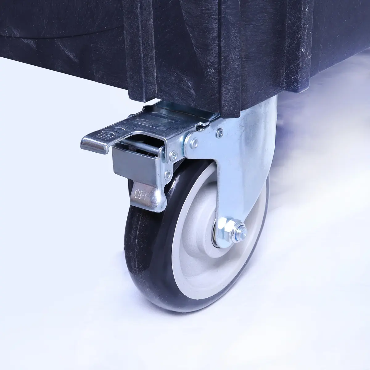 HIGOOD Heavy Duty Plastic Utility Cart 39.57 x 16.73 in | Supports 500 lbs, Flat Top, Black - view 8